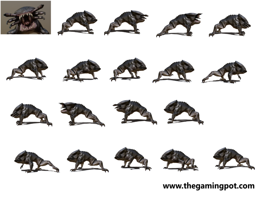 sprite sheet with colorless background