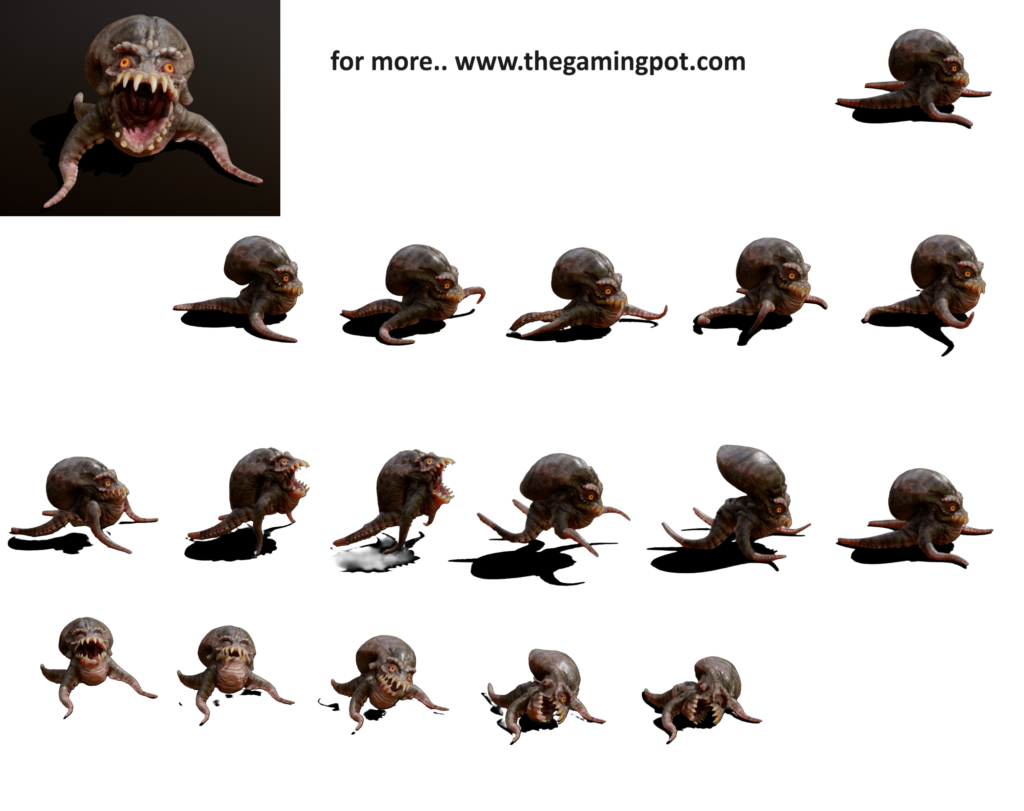 Alien lump comic character sprites