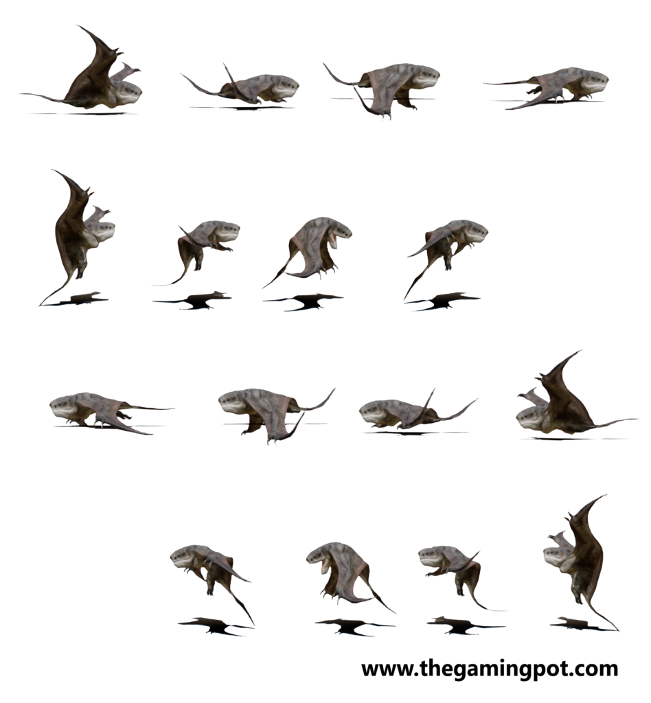 sprite sheet with colorless background