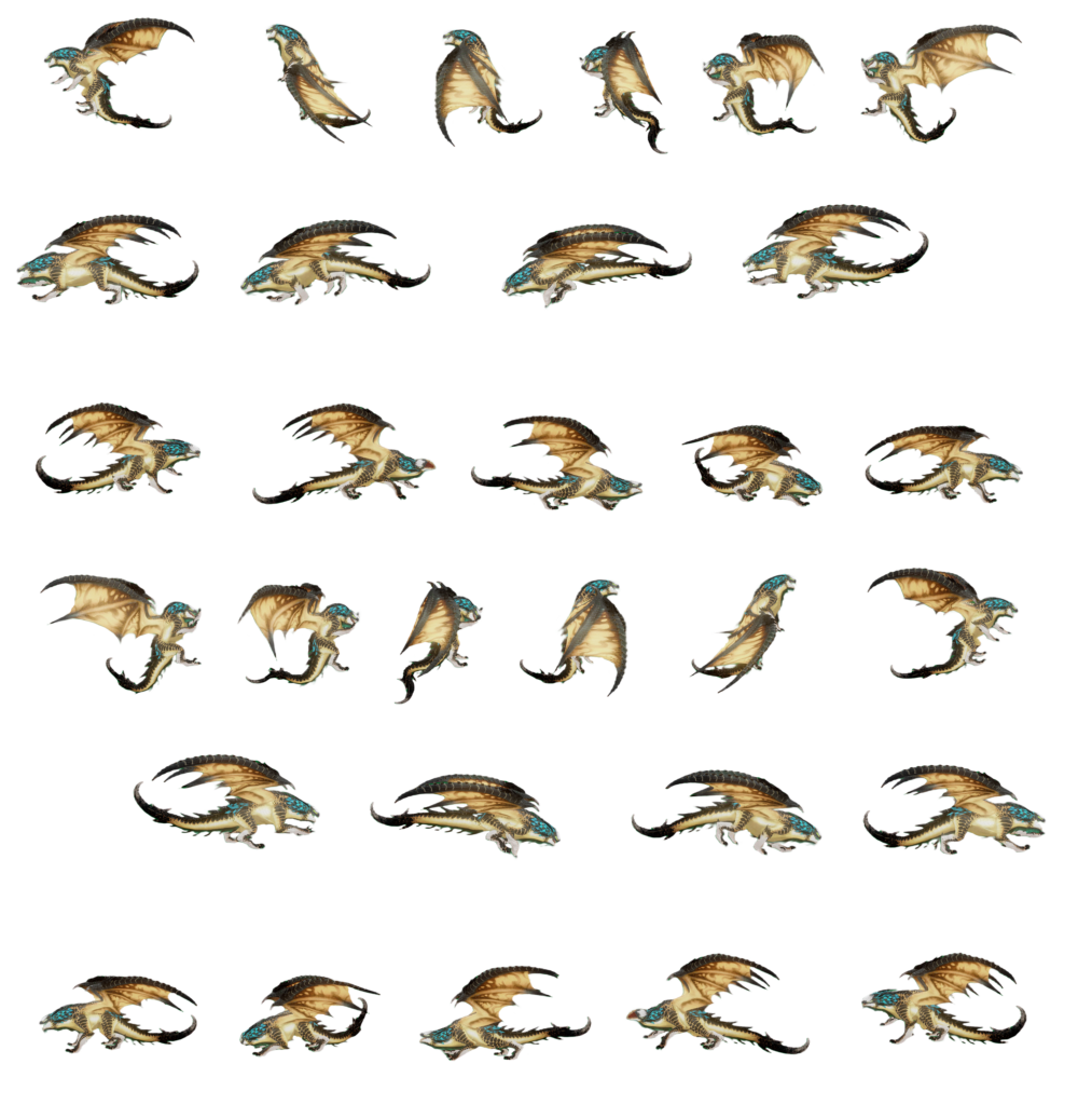 dragon character sprite sheets