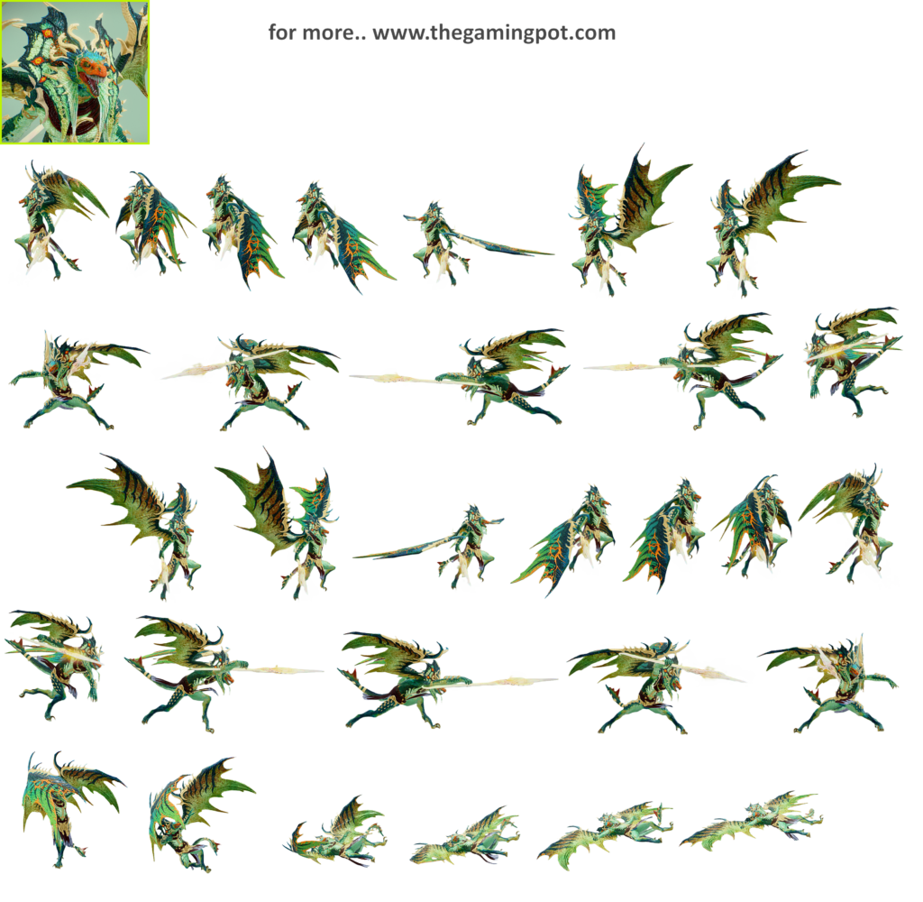 Lizard Supremus Sprite Sheet 1024x1000