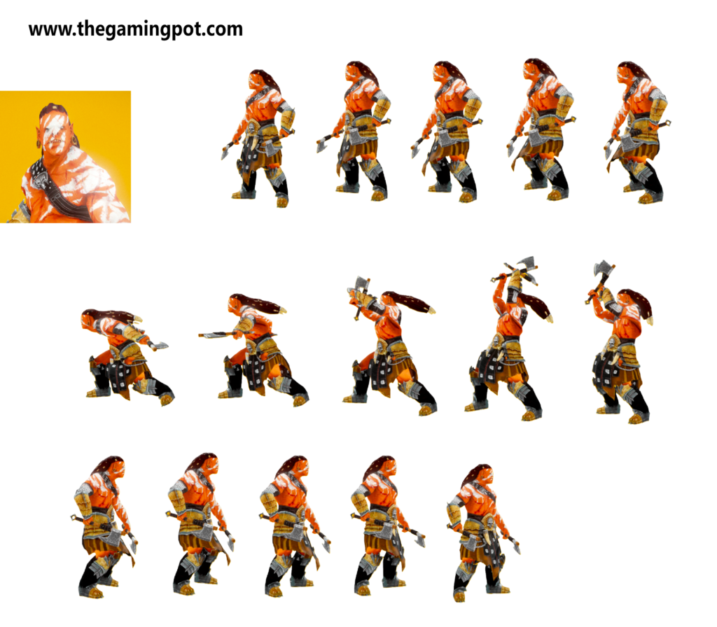 Chopper orc raid shadow Orange orc sprites