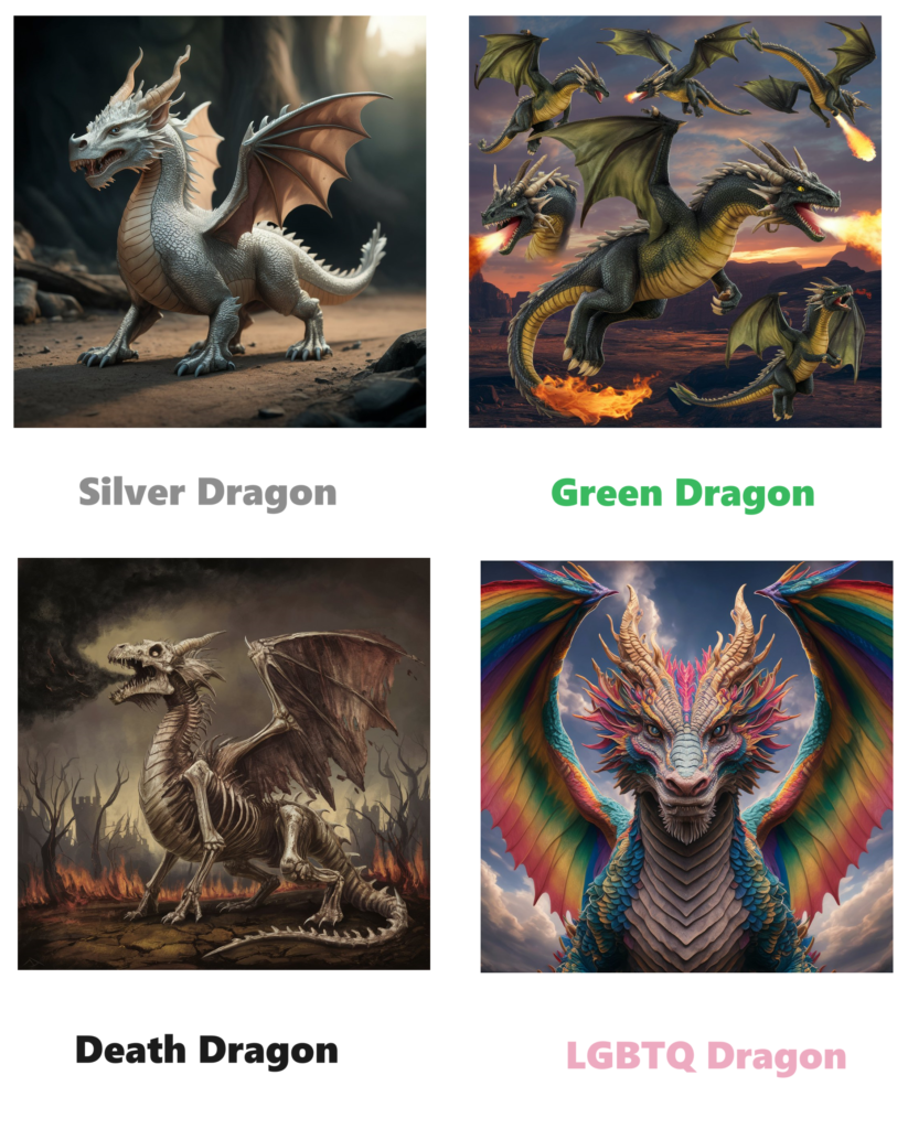 dragon types variants 3d art high quality hd wallpaper cover