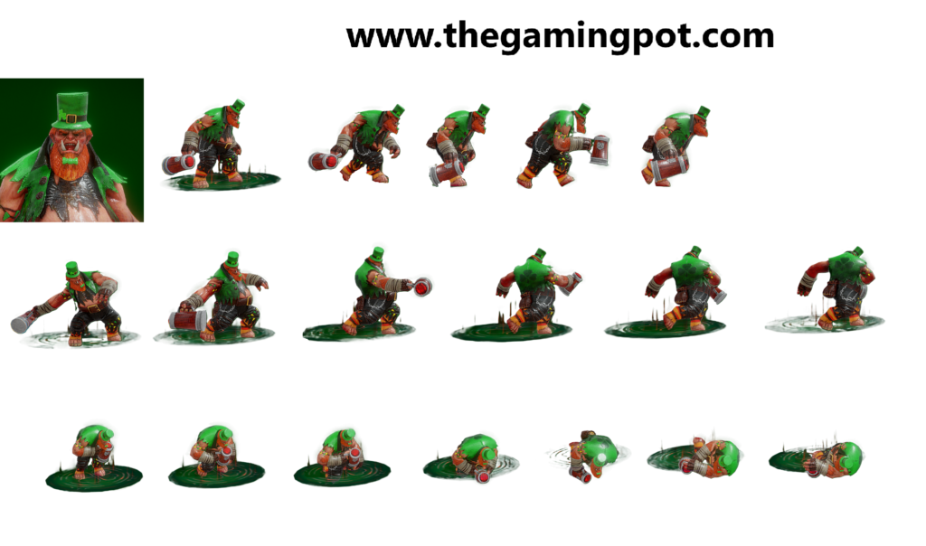 Shamrock raid character sprite sheet