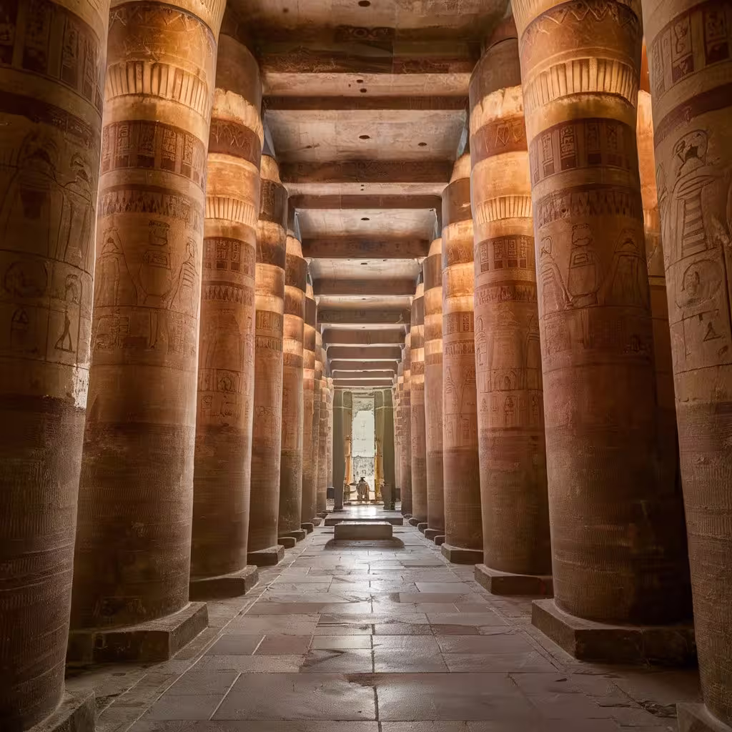 Egyptian pillars and symbols wallpaper cover high quality