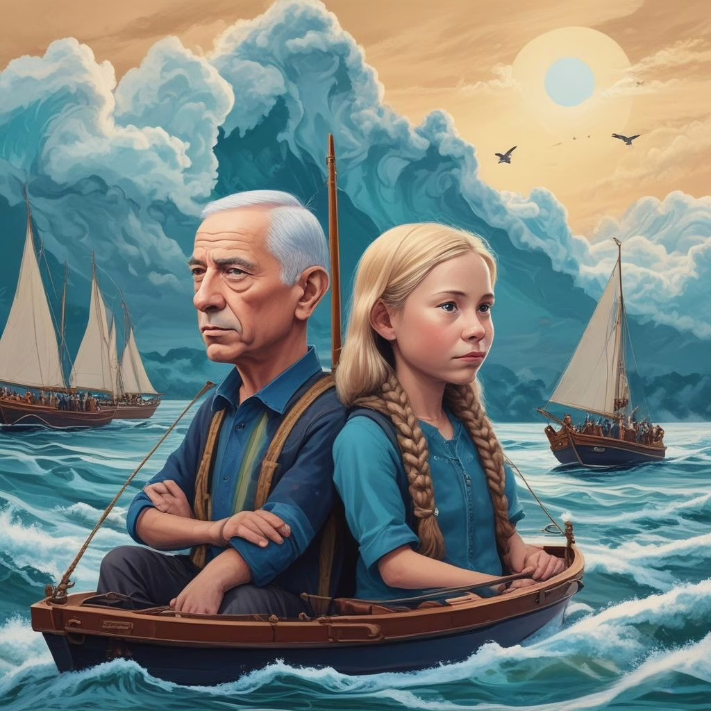 Greta N Netanyahu On A Flotilla 2