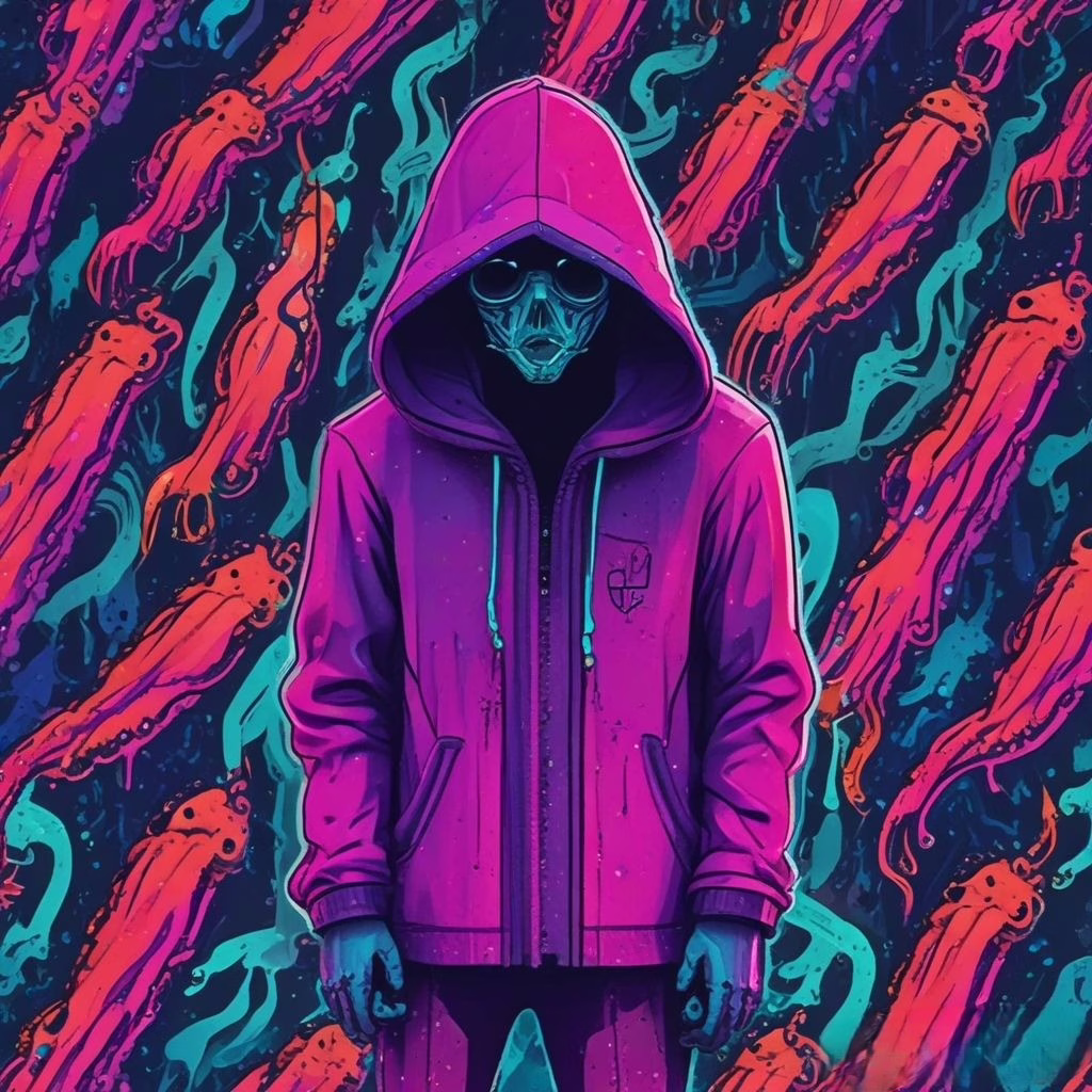 Magenta Squid Game Art 6