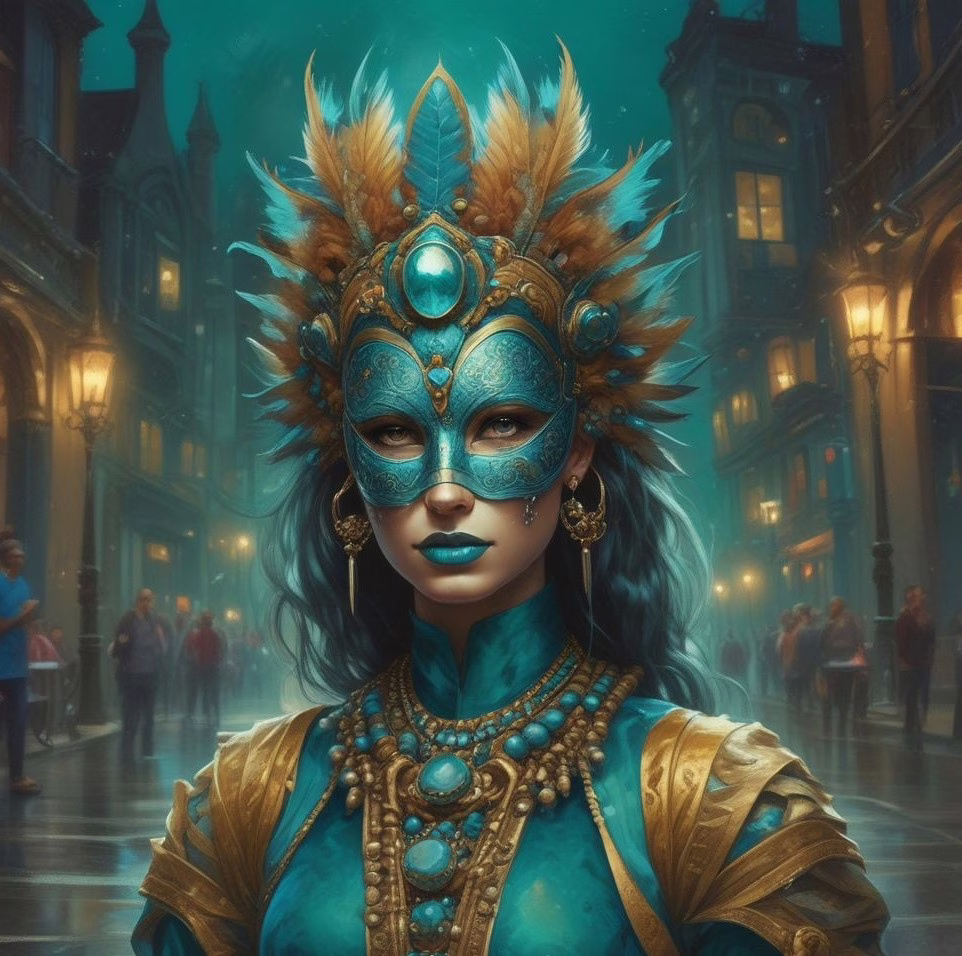 Teal Masquerade 1
