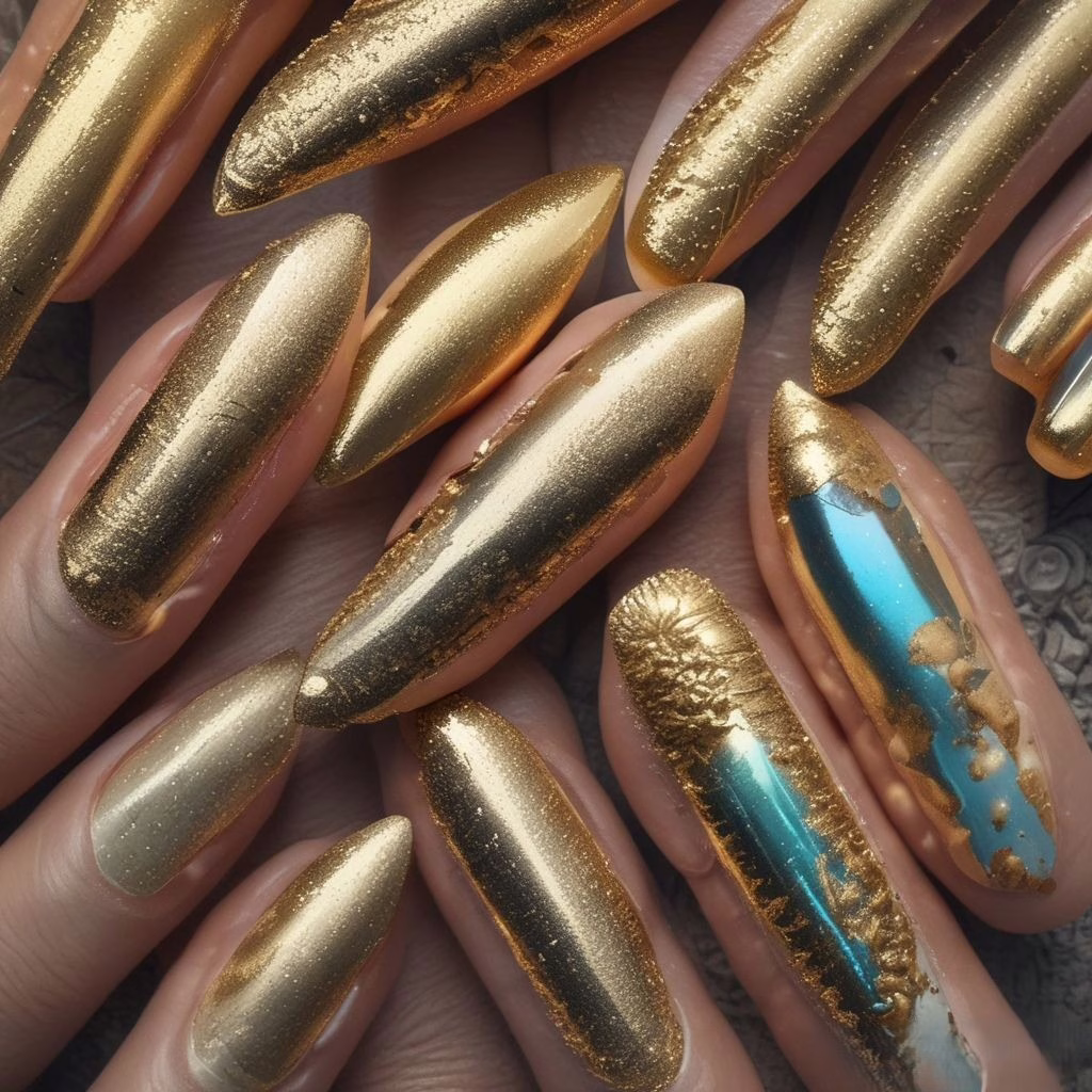 Nail Art Gold Dust 3