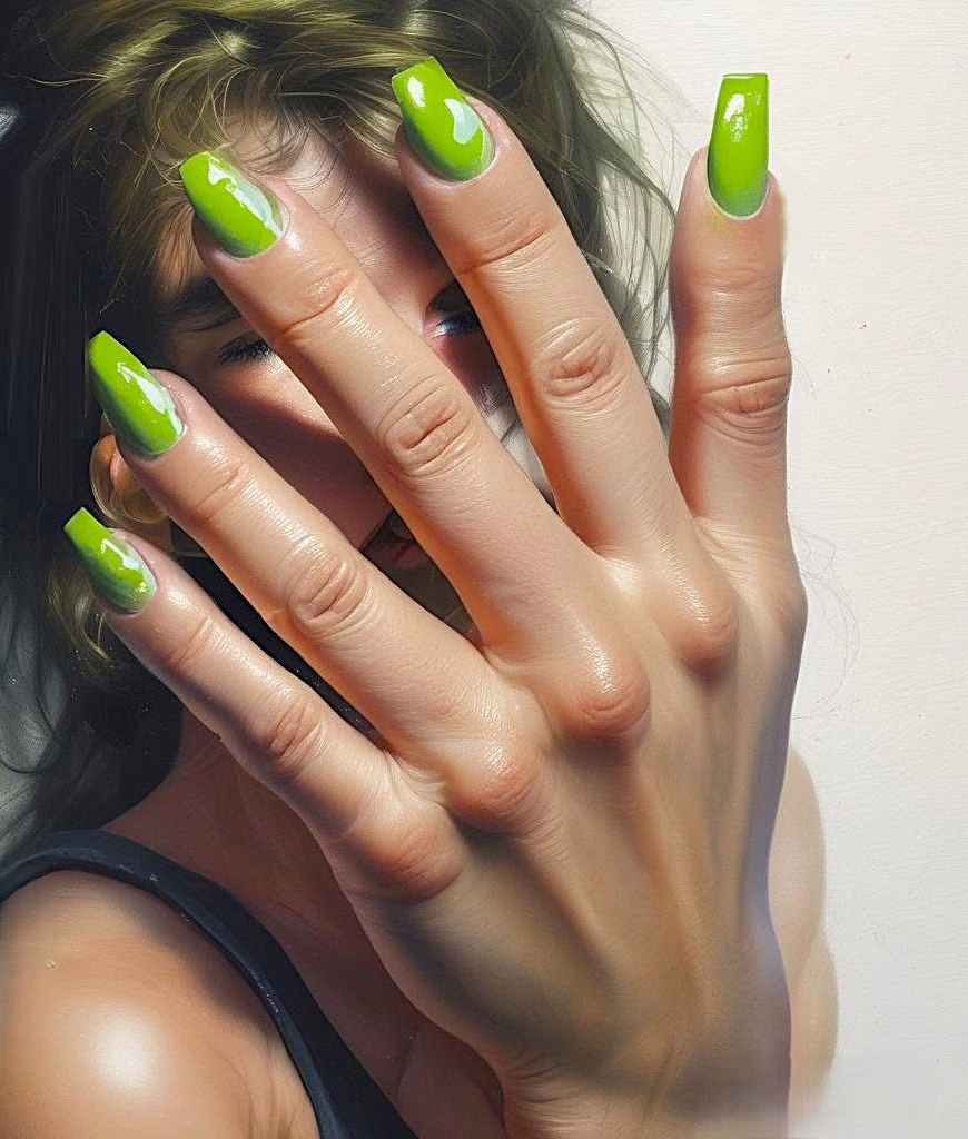Nail Art Lime