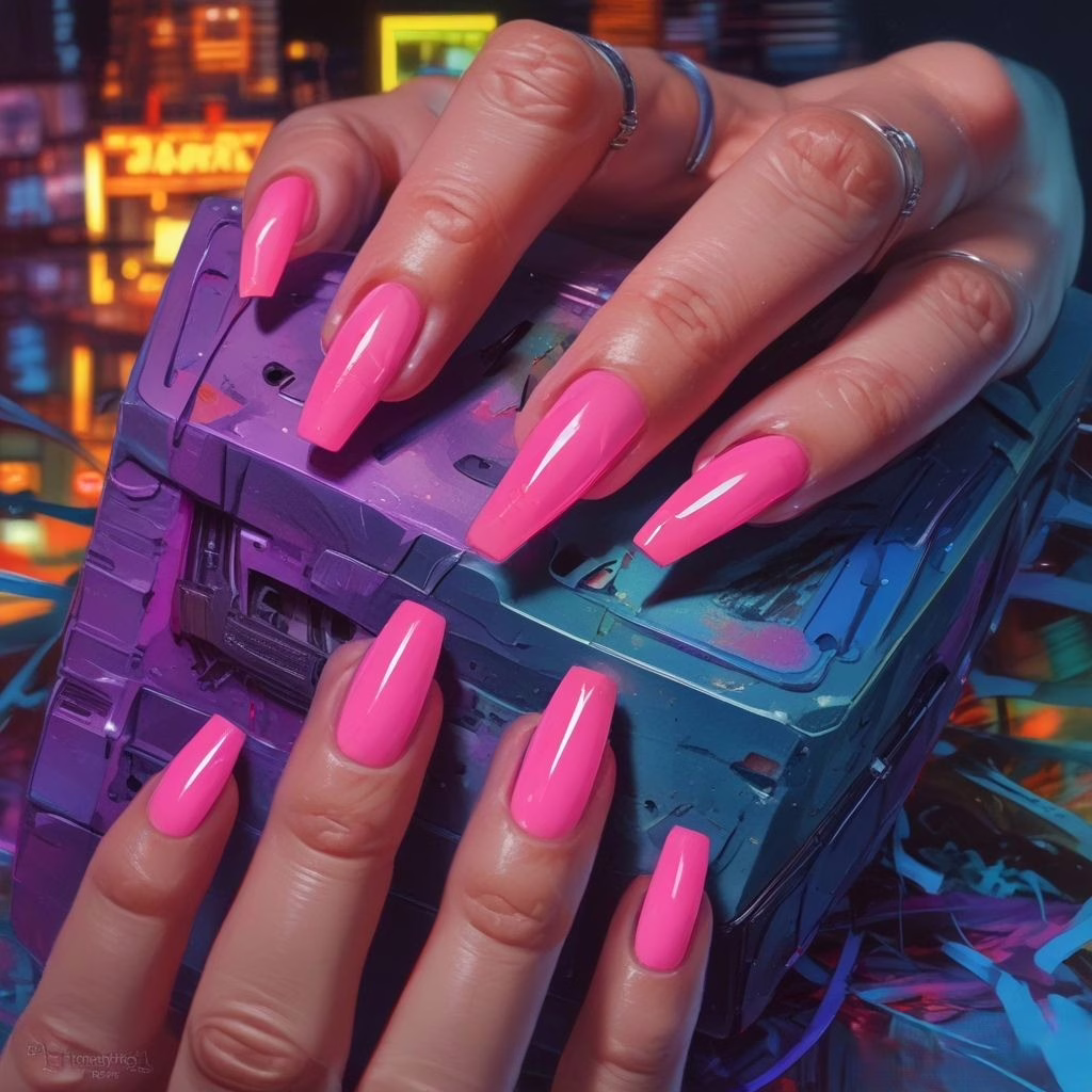 Nail Art Neon 2