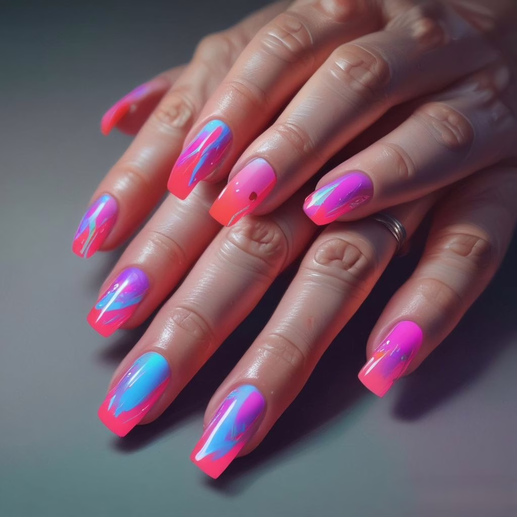 Nail Art Neon 3