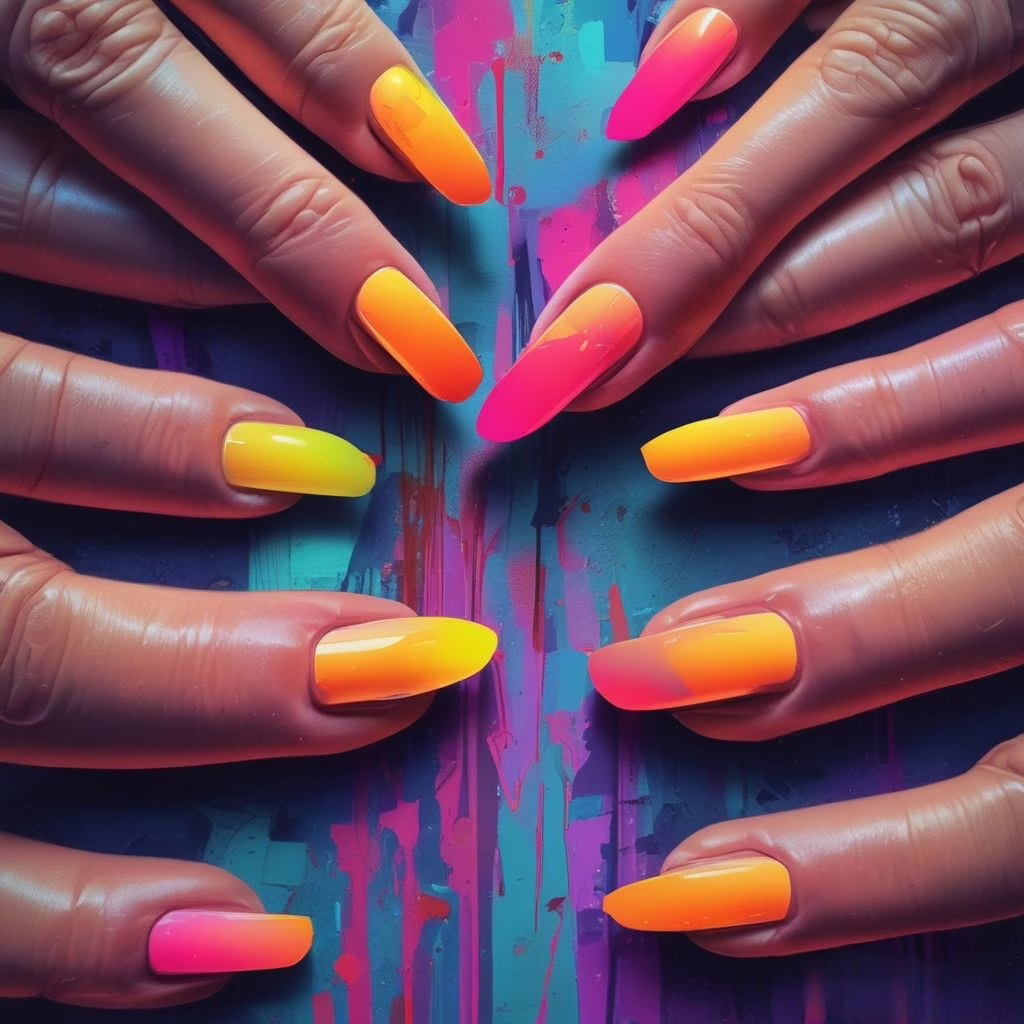 Nail Art Neon 6