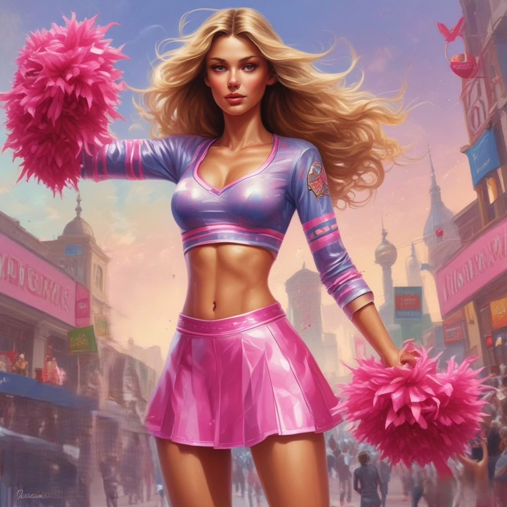 Cheerleader Beautiful Girl 1a 1
