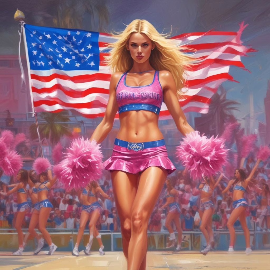 Cheerleader Beautiful Girl 1a 4