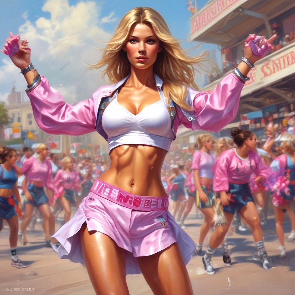 Cheerleader Making Stylish Dance Moves A2 5