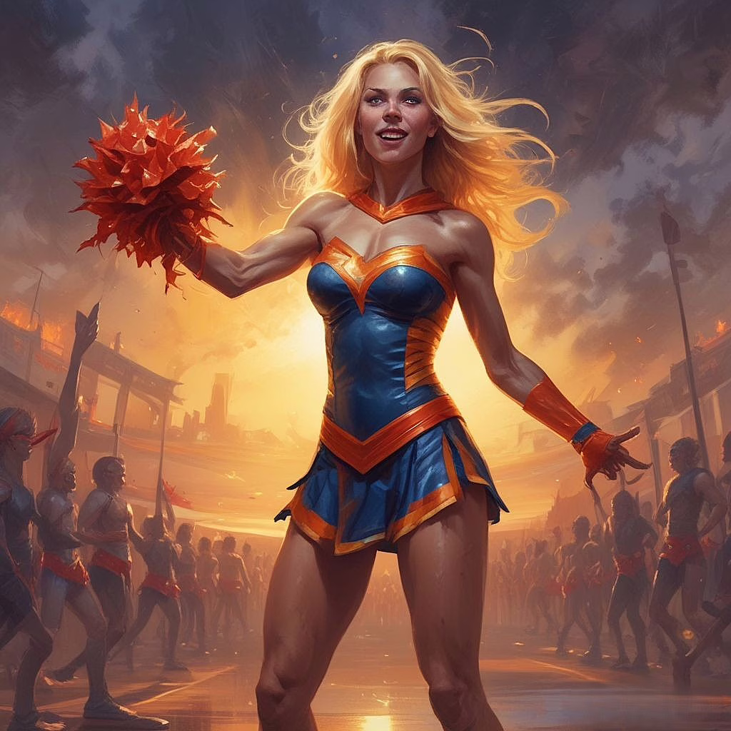 Cheerleaders Cyberpunk Girl 1a 1