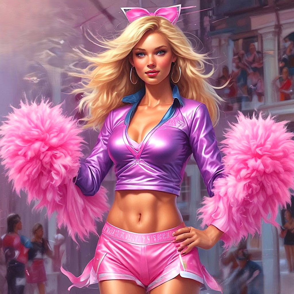 Cute Cheerleader Girl 1a 2