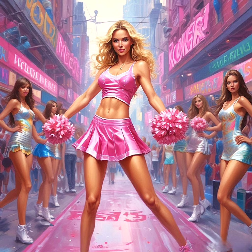 Pink Cheerleader Girl 1a 3