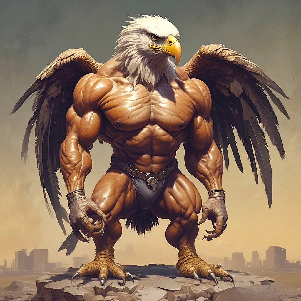 Eagle Dragon Character Wallpaper Hd 4k 3