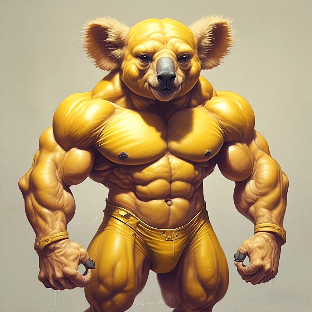 Koala Panda and monkey man dragon game characters