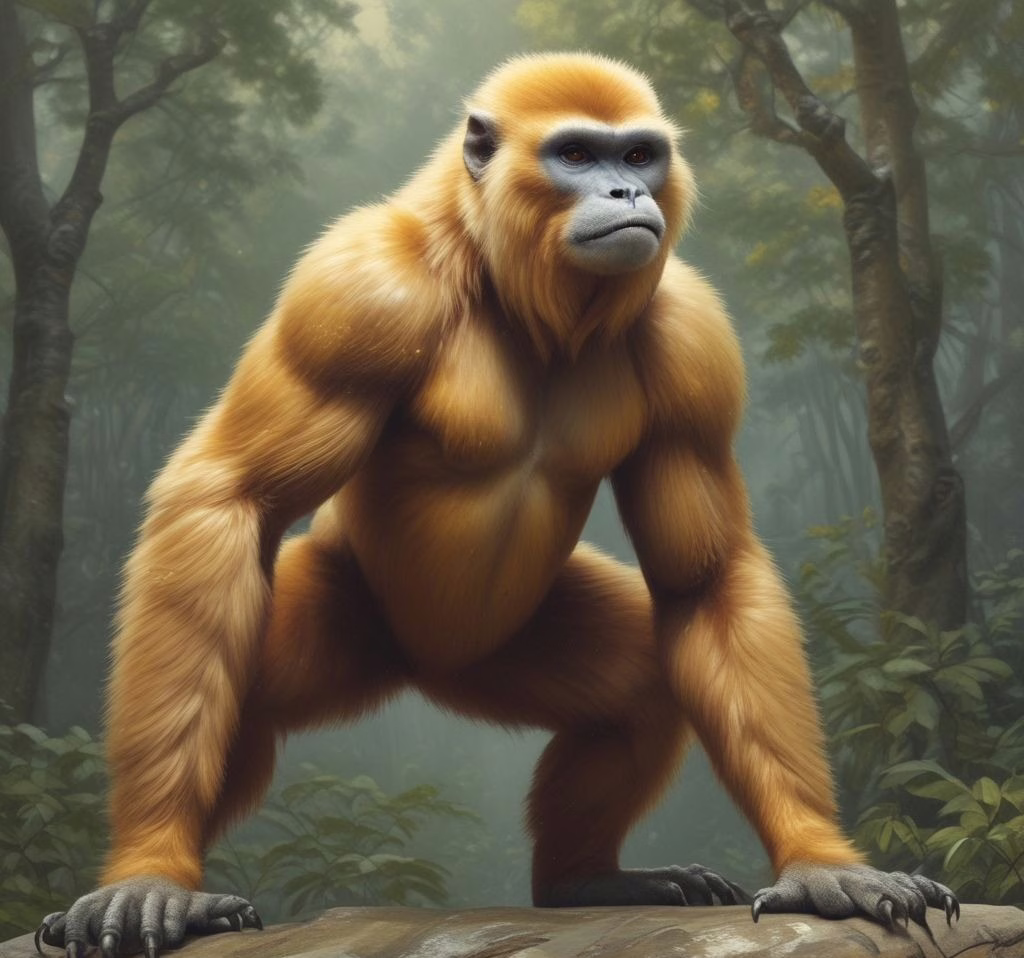 Golden Snub Nose Monkey Computer Game Character 2