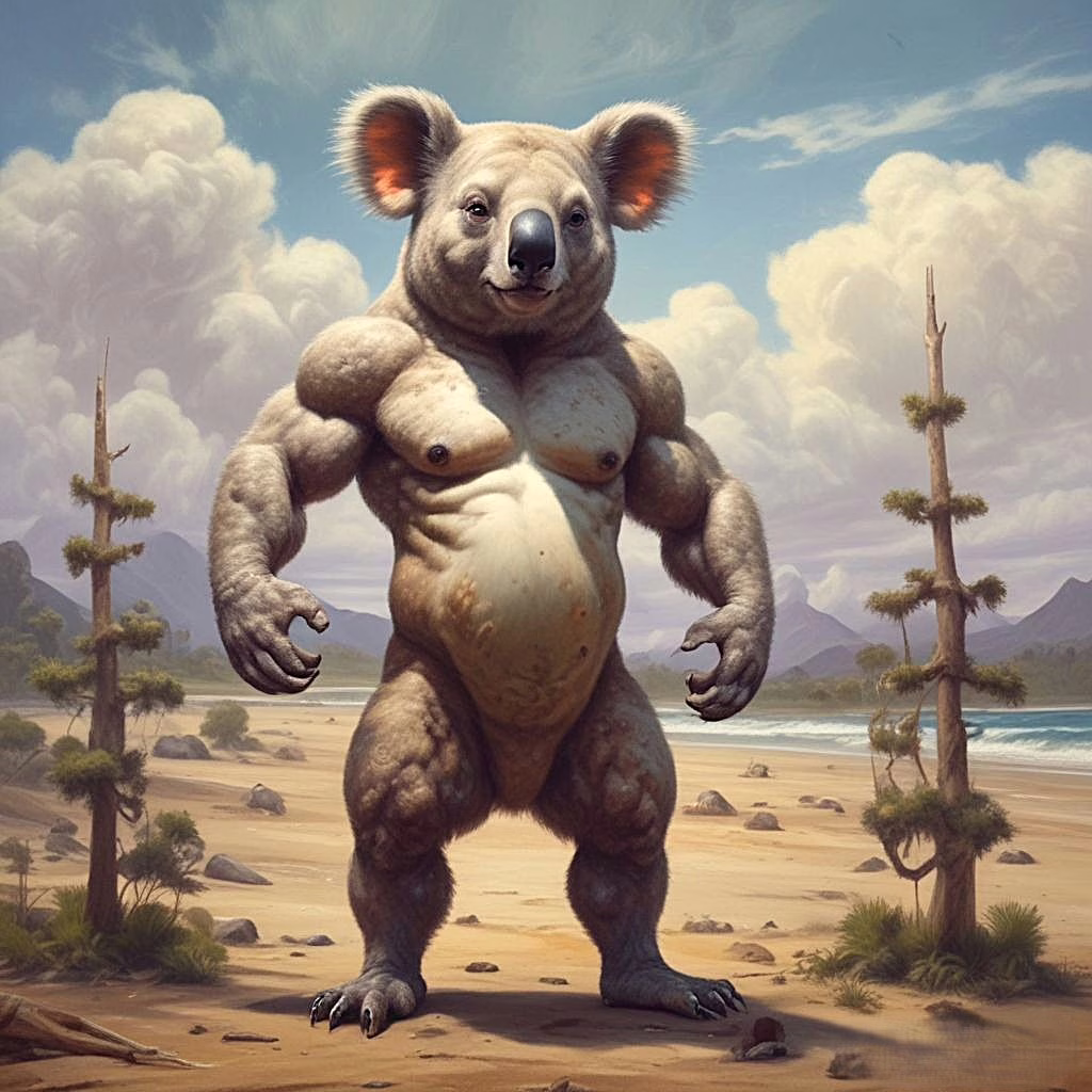 Koala Dragon Man Character Wallpaper High Quality 1