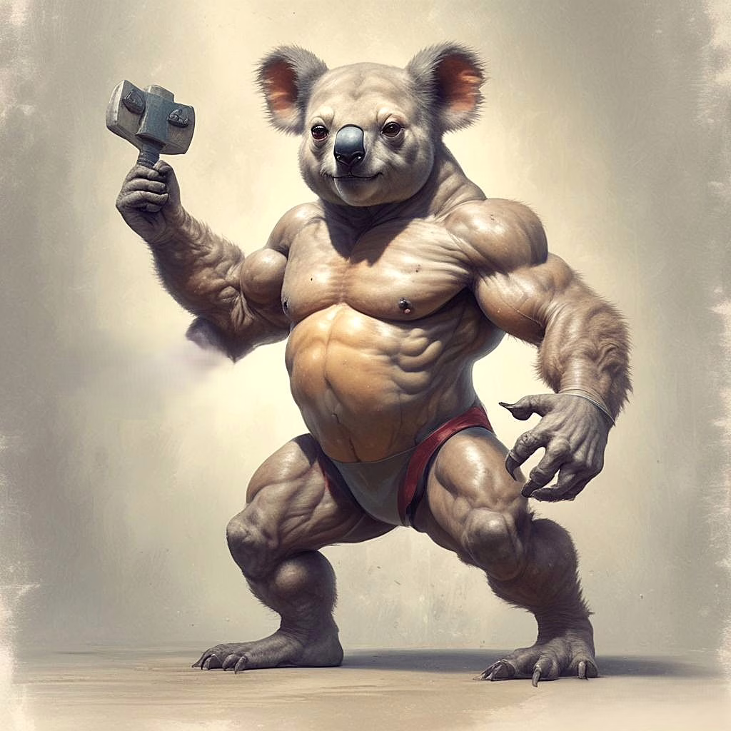 Koala Dragon Man Character Wallpaper High Quality 4