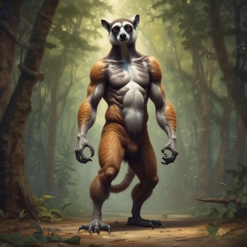 Lemur King Julian Computer Game Character 3