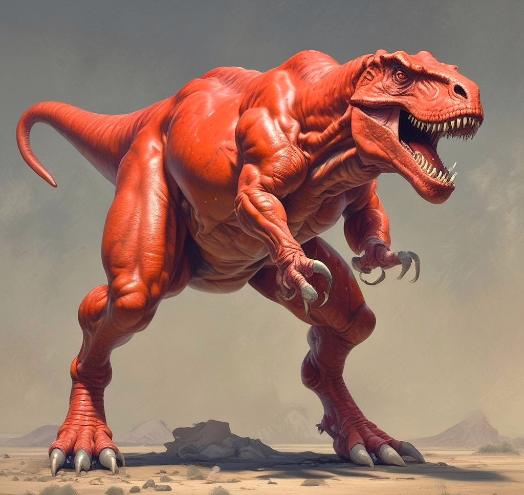 Red Dino Dragon Character Wallpaper High Quality 1