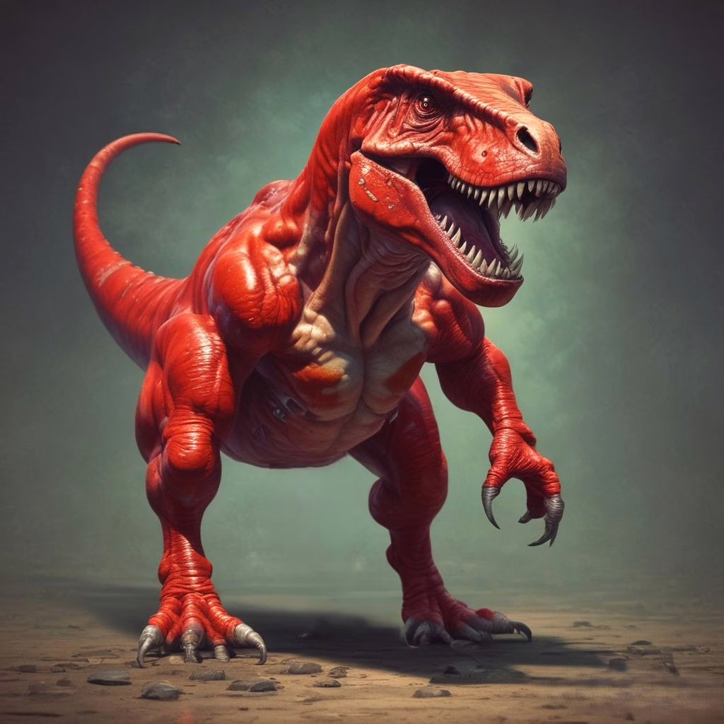 Red Dino Dragon Character Wallpaper High Quality 2