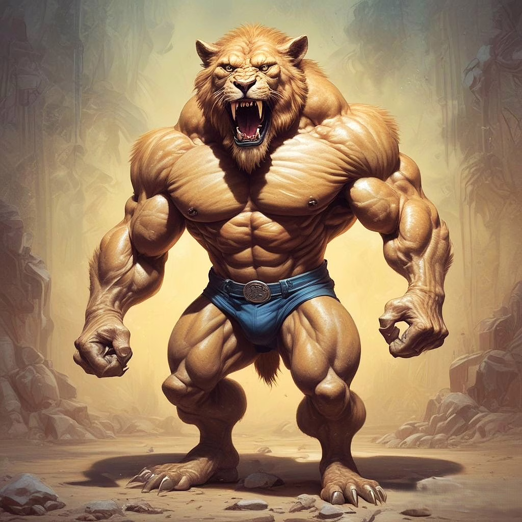 Computer Games Characters Lion Man 2