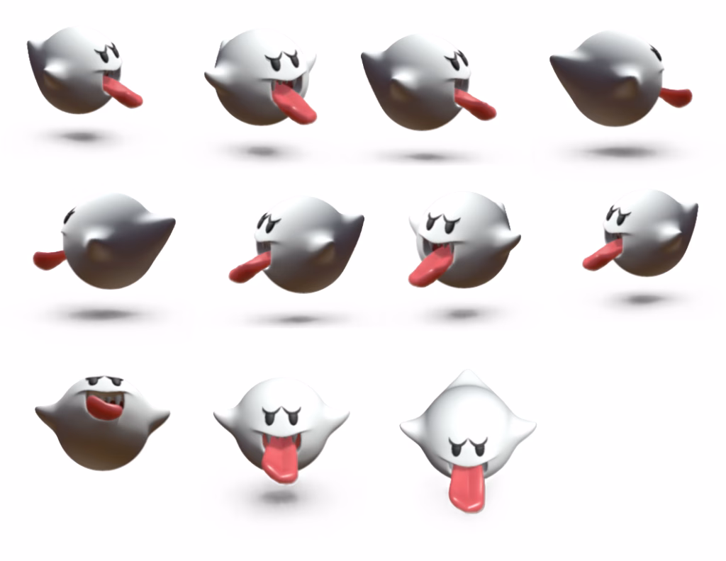 Boo Super Mario Bros High Quality Sprite Sheet