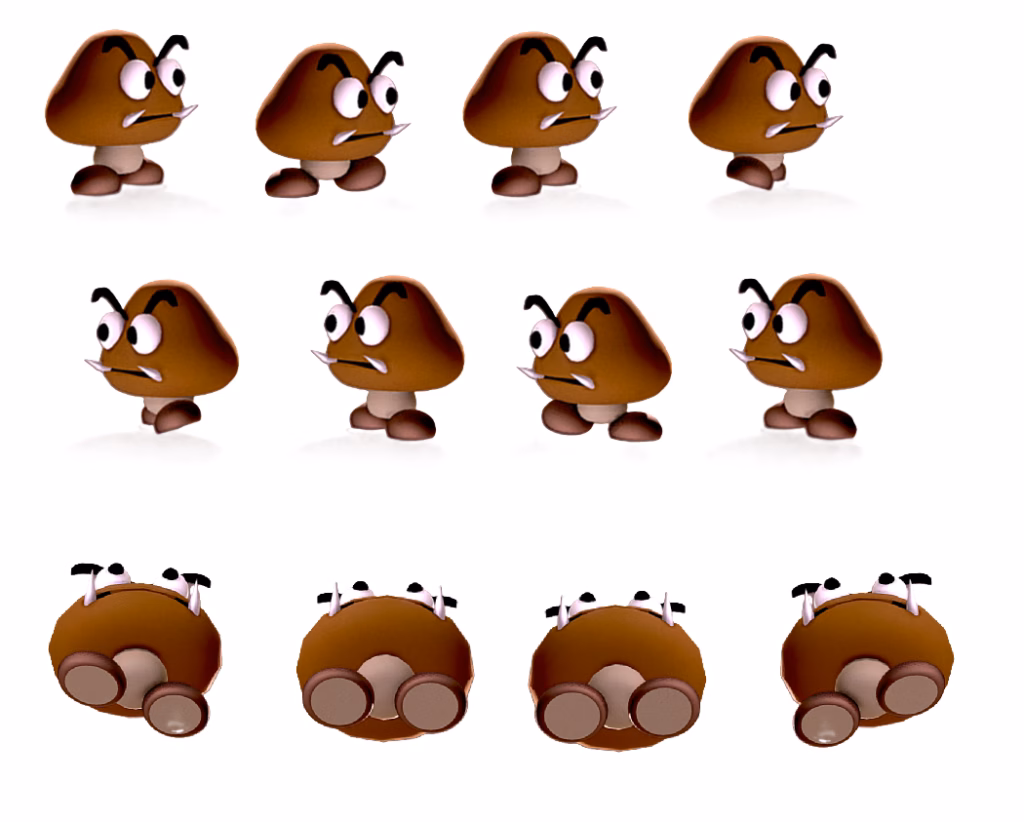 Goomba Super Mario Bros High Quality Sprite Sheet