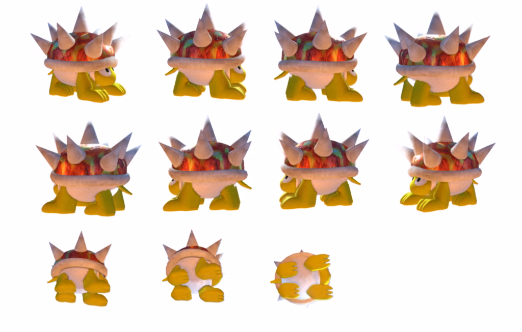 Spiny Super Mario Bros High Quality Sprite Sheet
